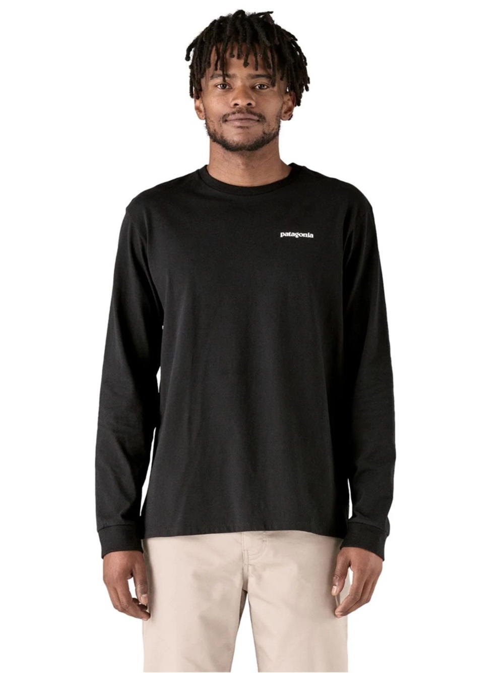 Patagonia Logo Responsibili-Tee Long-Sleeve Shirt - Men's Black